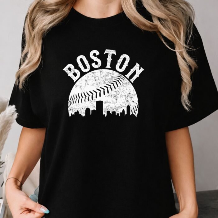 Vintage Boston Baseball Skyline Shirt Vintage Boston Baseball Skyline Shirt