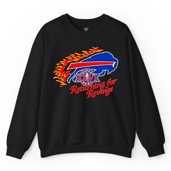 Josh Allen Wearing Buffalo Bills Super Bowl XXVI Returning for Revenge Sweatshirt Josh Allen Wearing Buffalo Bills Super Bowl XXVI Returning for Revenge Sweatshirt