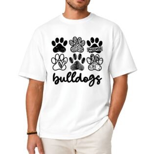 Bulldog Paw Print T-Shirt