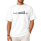 Chess Heartbeat Shirt with Heart and Chess Pieces
