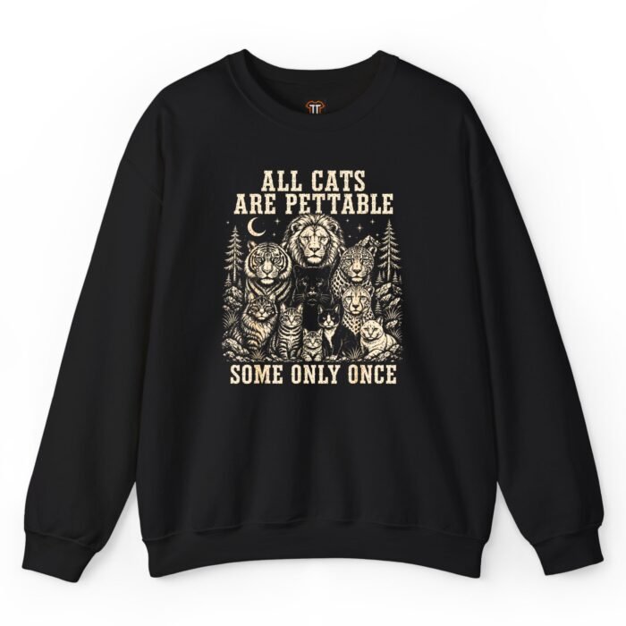 All Cats Are Pettable Some Only Once Sweatshirt All Cats Are Pettable Some Only Once Sweatshirt