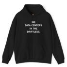 Driftless regional advocacy design displayed on a black hoodie