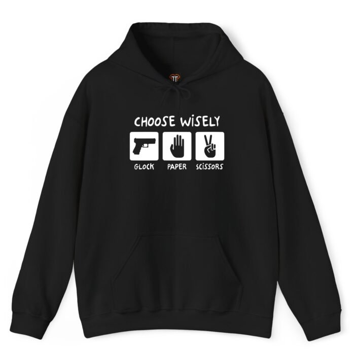 Choose Wisely Glock Paper Scissors Hoodie