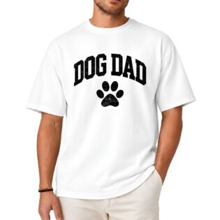 Dog Dad Shirt with Paw Print
