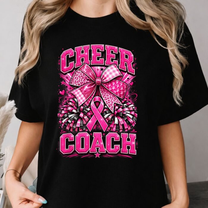 Cheer Coach Breast Cancer Awareness Shirt