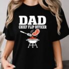 Dad Chief Flip Officer Barbecue Grill Shirt