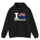 I Love Australia Map Flag Hoodie