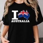 I Love Australia Map Flag Shirt