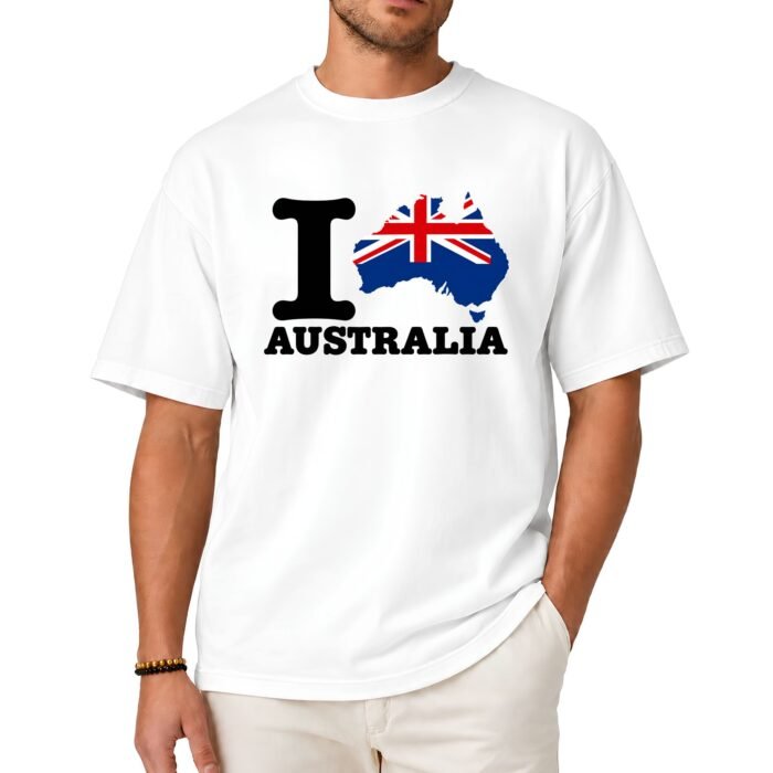 I Love Australia Map Flag Shirt I Love Australia Map Flag Shirt