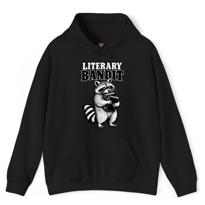 Literary Bandit Raccoon Book Lover Hoodie Literary Bandit Raccoon Book Lover Hoodie