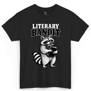 Literary Bandit Raccoon Book Lover Shirt