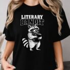 Literary Bandit Raccoon Book Lover Shirt