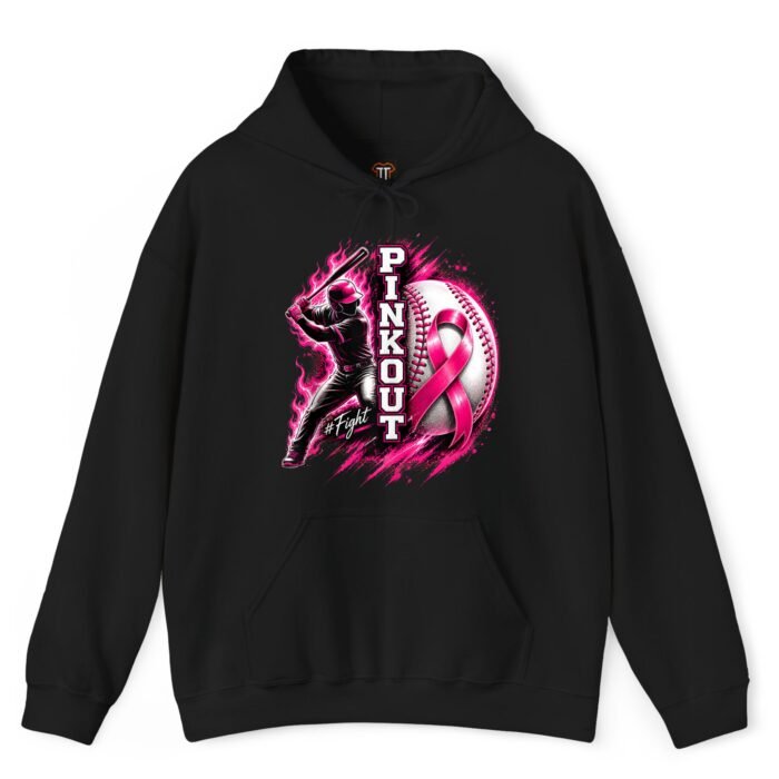 Pink Out Baseball Breast Cancer Awareness Hoodie Pink Out Baseball Breast Cancer Awareness Hoodie
