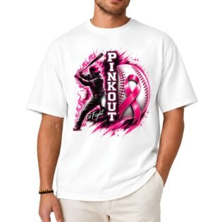 Pink Out Baseball Breast Cancer Awareness Shirt