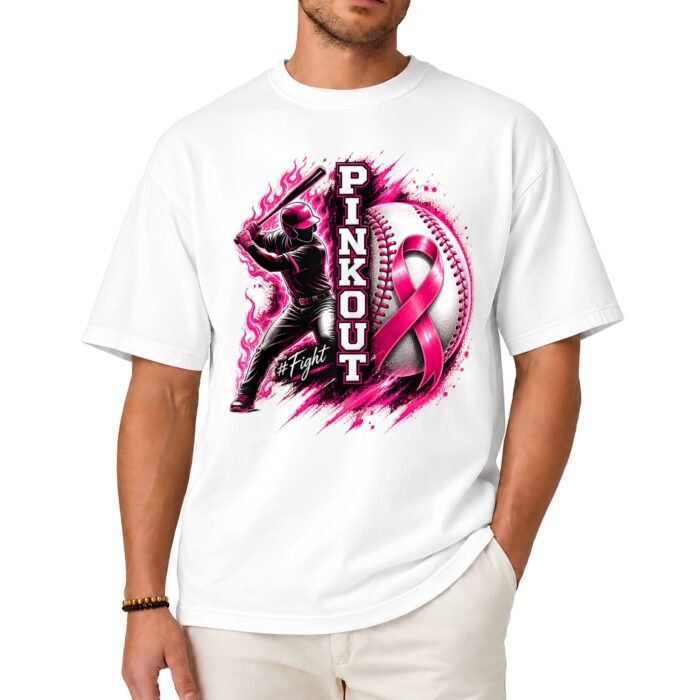 Pink Out Baseball Breast Cancer Awareness Shirt Pink Out Baseball Breast Cancer Awareness Shirt