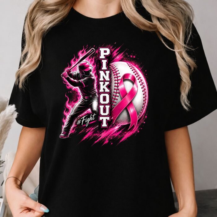 Pink Out Baseball Breast Cancer Awareness Shirt Pink Out Baseball Breast Cancer Awareness Shirt