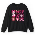 Pink Ribbon Baseball Breast Cancer Awareness Sweatshirt