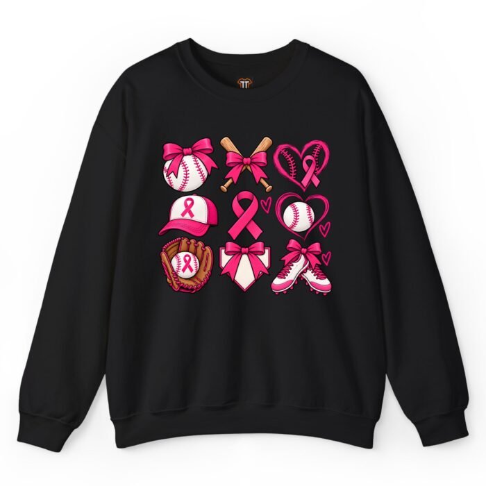 Pink Ribbon Baseball Breast Cancer Awareness Sweatshirt Pink Ribbon Baseball Breast Cancer Awareness Sweatshirt
