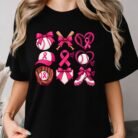 Pink Ribbon Baseball Breast Cancer Awareness Shirt
