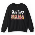 Shih Tzu Mama Sweatshirt – Floral Dog Mom Gift for Pet Lovers