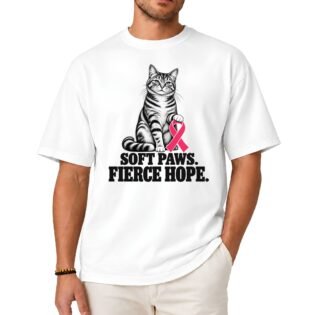 Soft Paws Fierce Hope Breast Cancer Awareness Cat Shirt Soft Paws Fierce Hope Breast Cancer Awareness Cat Shirt