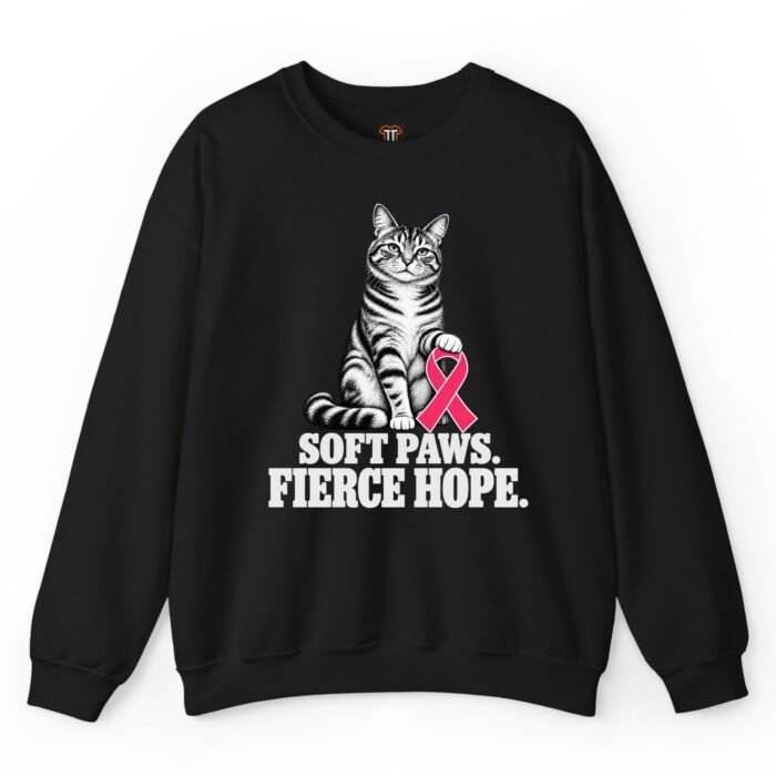 Soft Paws Fierce Hope Breast Cancer Awareness Cat Sweatshirt