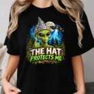 The Hat Protects Me Alien UFO Shirt