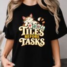 Tiles Before Tasks Mahjong Cat Shirt